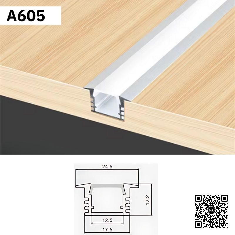 Thanh Nhôm Định Hình Lắp Âm 2 Mét | A605